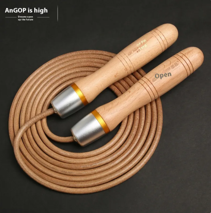 Fitness Fat Burner Leather Jump Rope