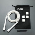IDOU Speed Jump Rope | Adjustable 5MM White PVC | Indoor/Outdoor Fitness