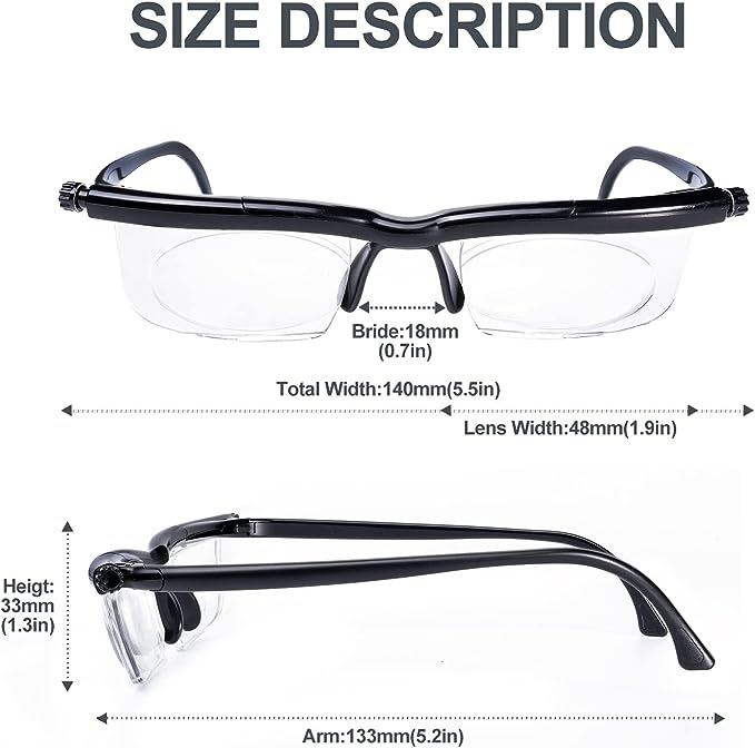 AdjustaFocus Eyewear for Reading and Distance